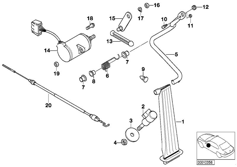 Voetpedal rijden-potentiometer