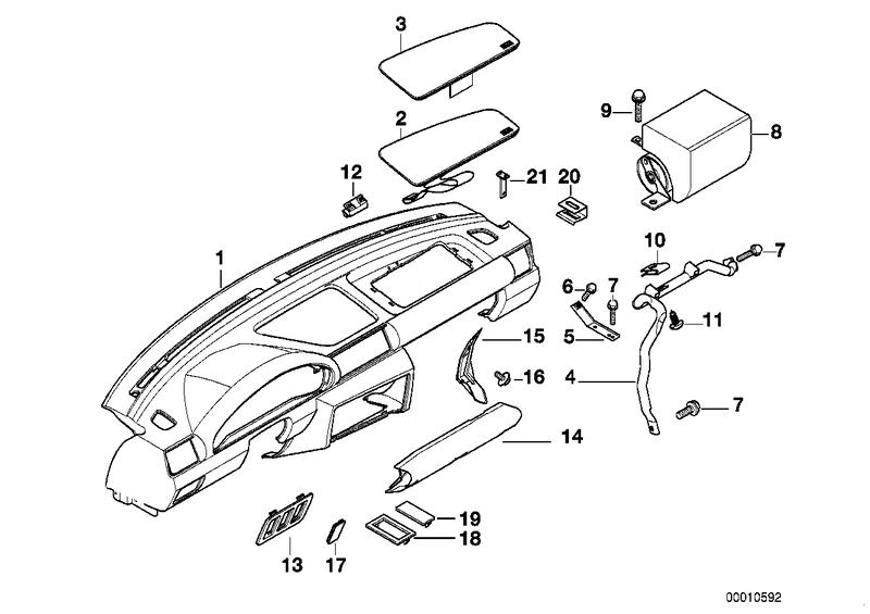 Bekled. instrument paneel / meerijd. airbag