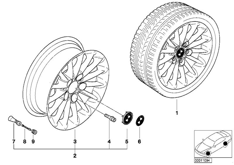 BMW wiel lichtmetaal radiale spaak 48