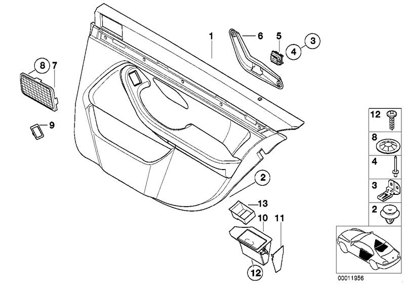 Portierbekleding achter / Zijdenairbag