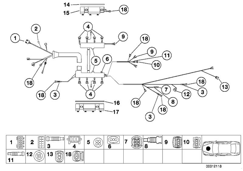 Onderdelen kabelboom motormodule