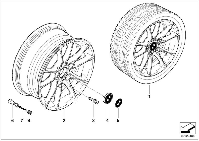 BMW wiel lichtmetaal radiale spaak 50