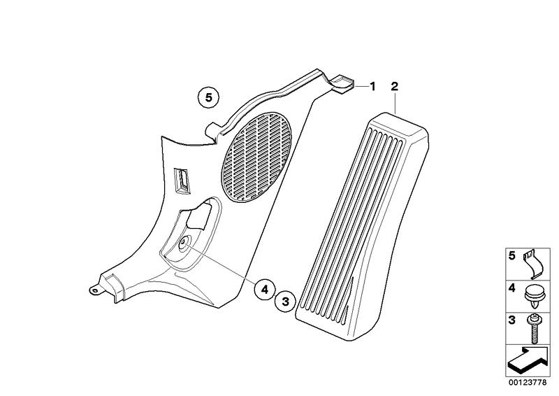 Bekleding zijdelings voetruimte