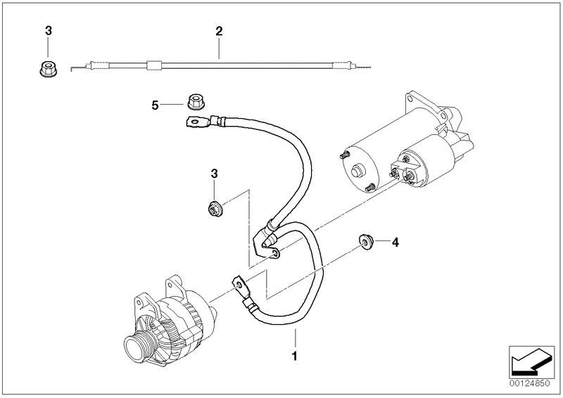 Kabel startmotor