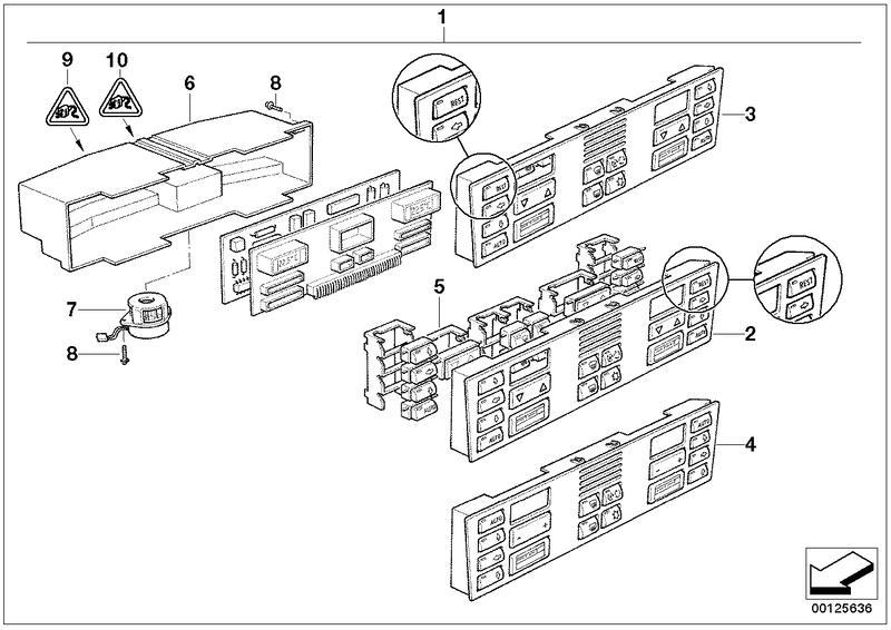 Bediening automatische airconditioning