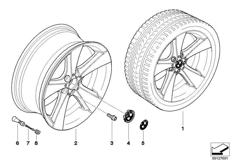 BMW LM wiel sterspaak 128