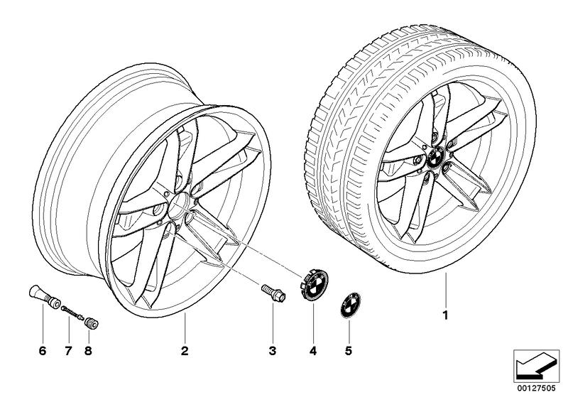 BMW LM wiel sterspaken 147