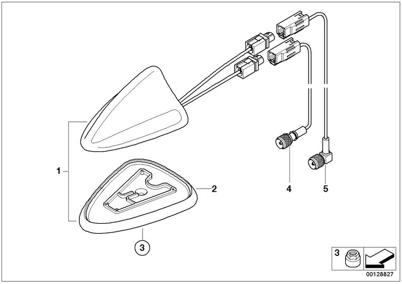 Onderdel., telef. multi-band/GPS antenne