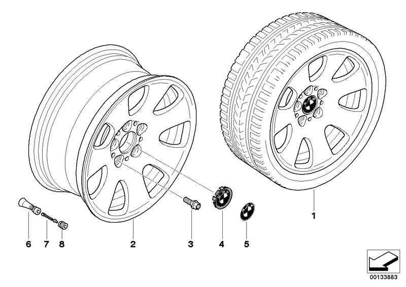 BMW LM wiel sterspaken 165