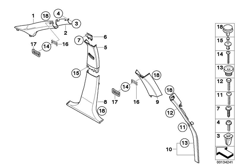 Bekleding A-  /  B-  /  C-  /  D-Kolom