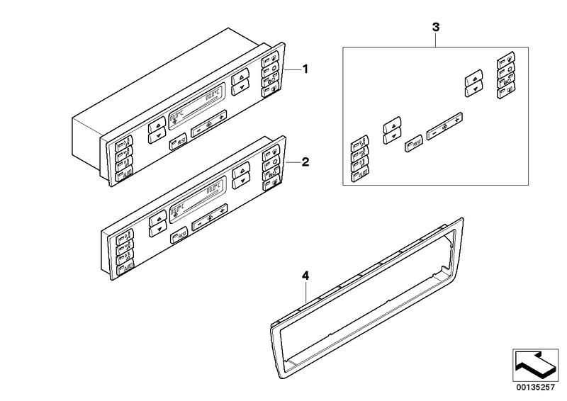 Bediening automatische airconditioning