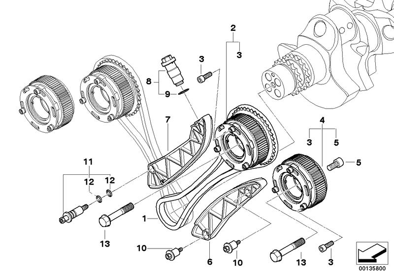 Stuuraandrijf stuurketting cil.  6-10