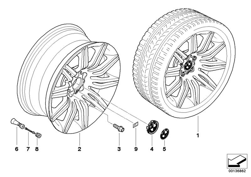 BMW LM velg M dubbele spaken 172