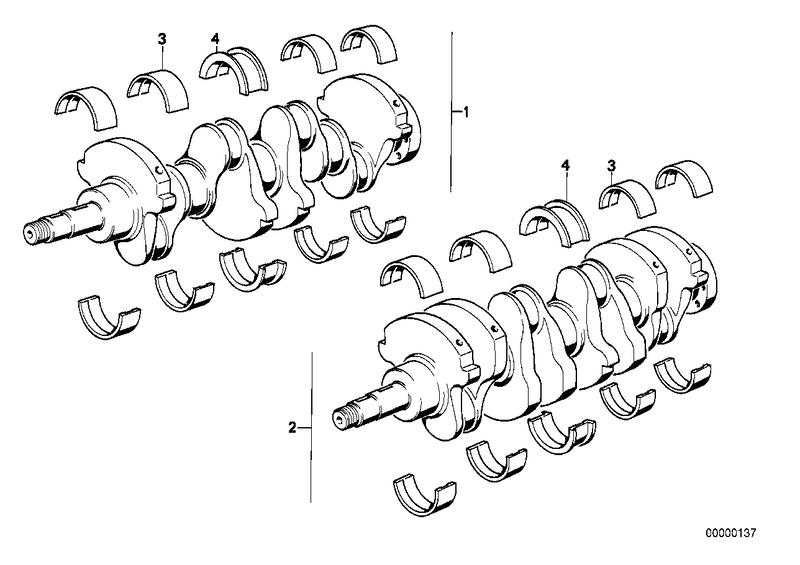 Krukas drijfwerk-krukas met lagerschalen