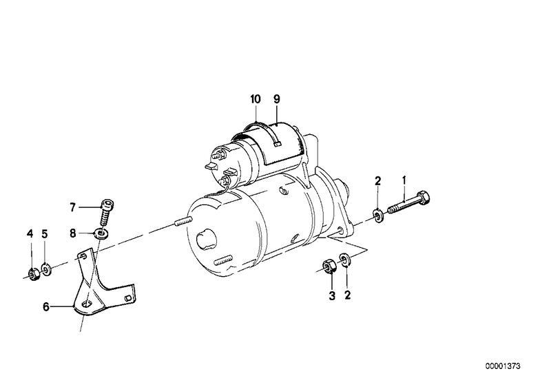 Startmotor befestigungsdelen