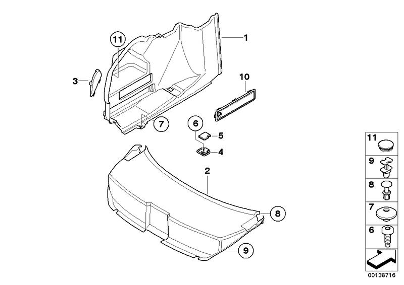 Bekleding kofferruimte-achterklep