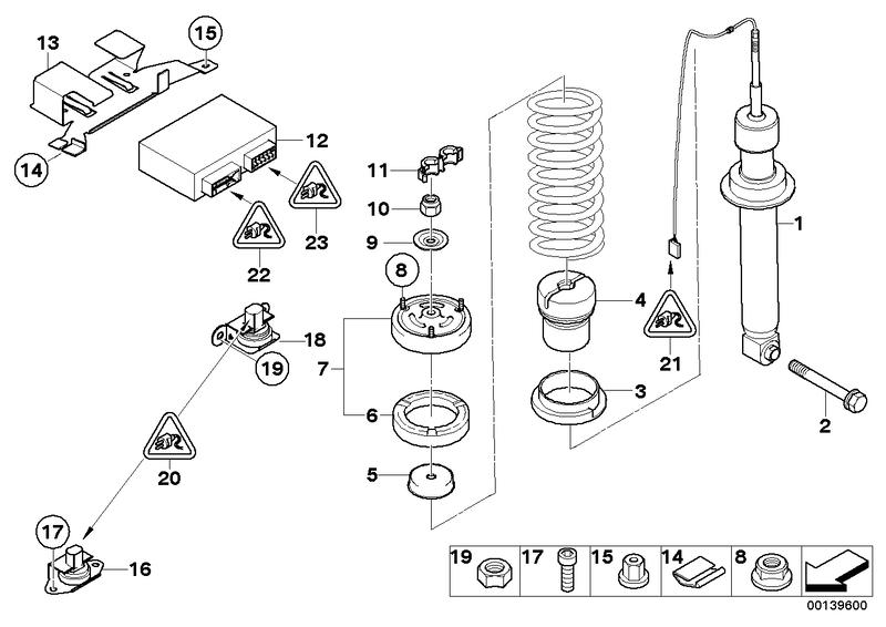 Veerelement achter EDC / stuurtoes.  / sensor