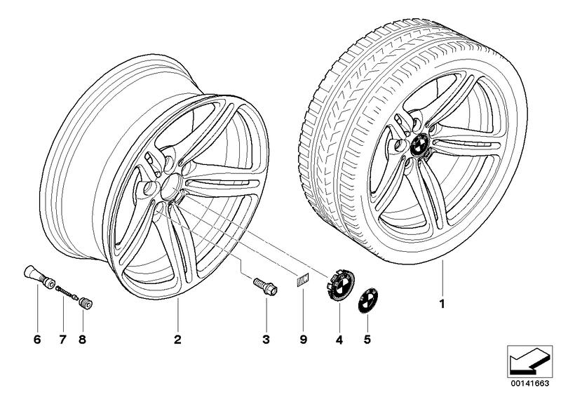 BMW LM velg M dubbele spaken 167