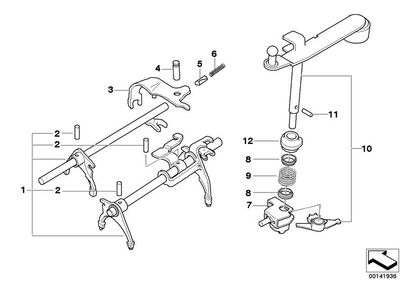 GS5-65BH onderdelen inwendig schakelmech