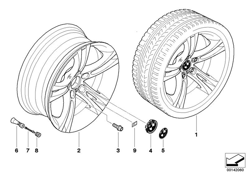 BMW LM velg M dubbele spaken 184