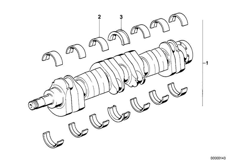 Krukas drijfwerk-krukas met lagerschalen