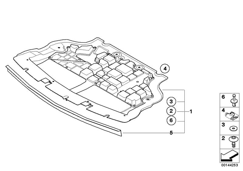 Bodembeplating vóór