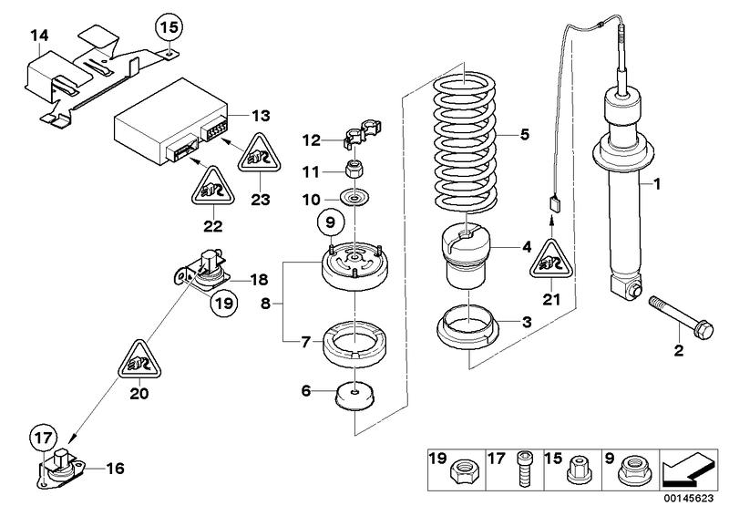 Veerelement achter EDC / stuurtoes.  / sensor