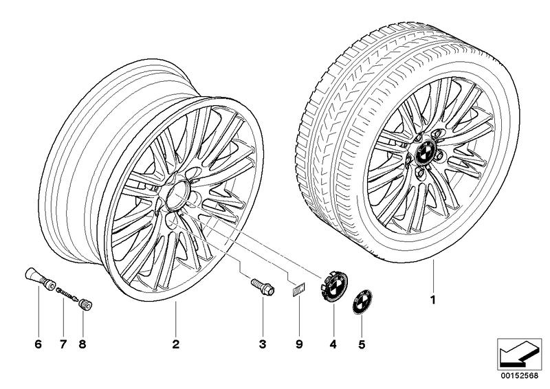 BMW LM velg M dubbele spaken 164