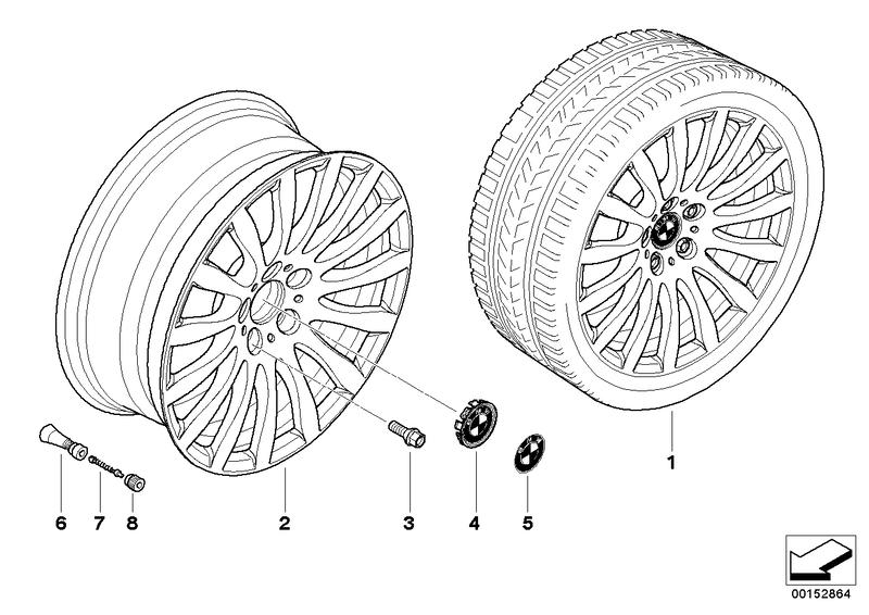 BMW LM-velg radiaalspaak 190