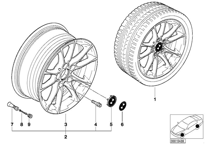 BMW wiel lichtmetaal radiale spaak 50