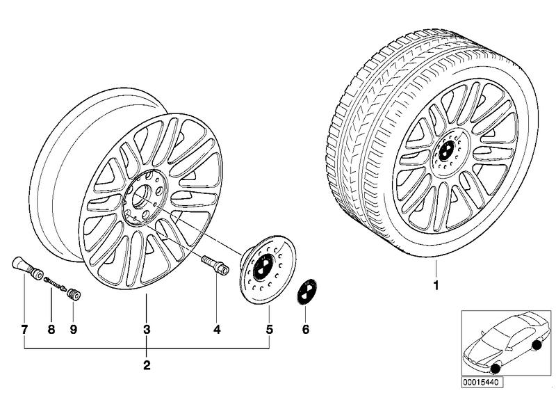 BMW wiel lichtmetaal dubbelspaak 51