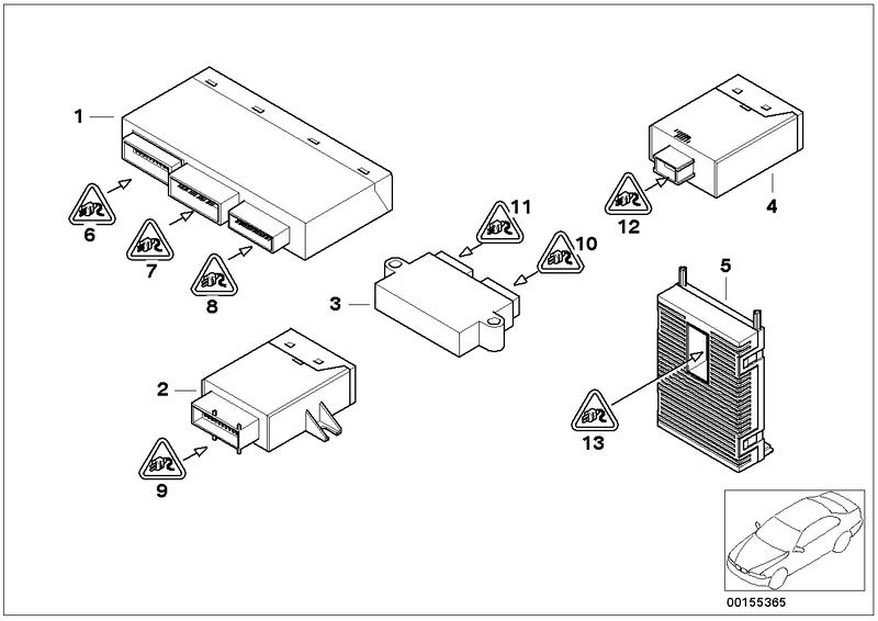 Karrosseriestuurtoestel.en modulen