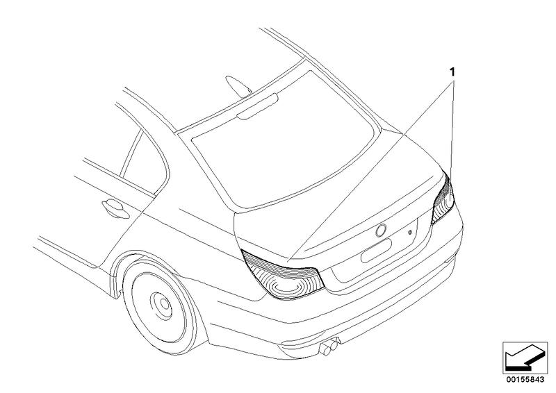 Modificatieset achterlicht Black Line