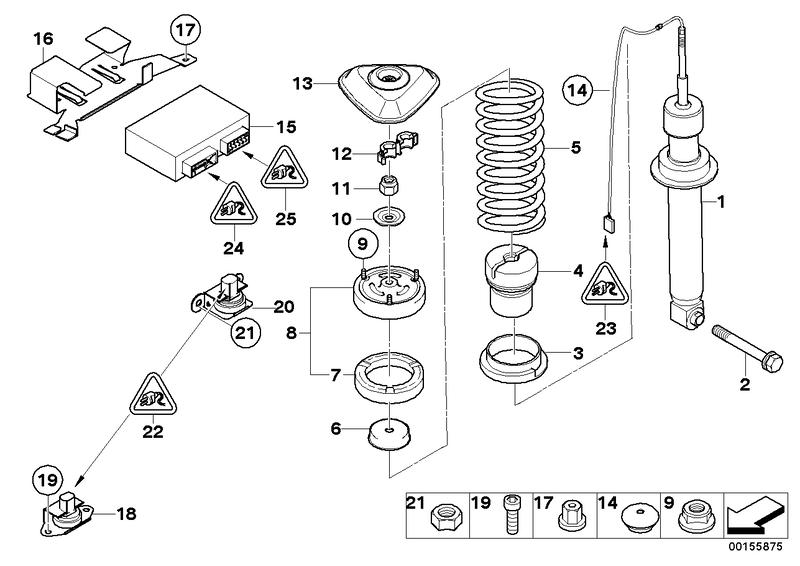 Veerelement achter EDC / stuurtoes.  / sensor