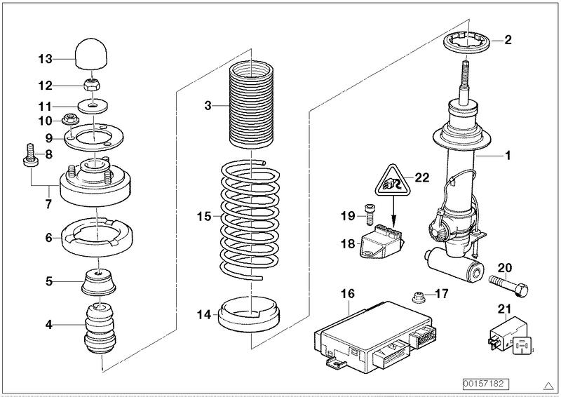 Veerelement achter EDC / niveauregulering