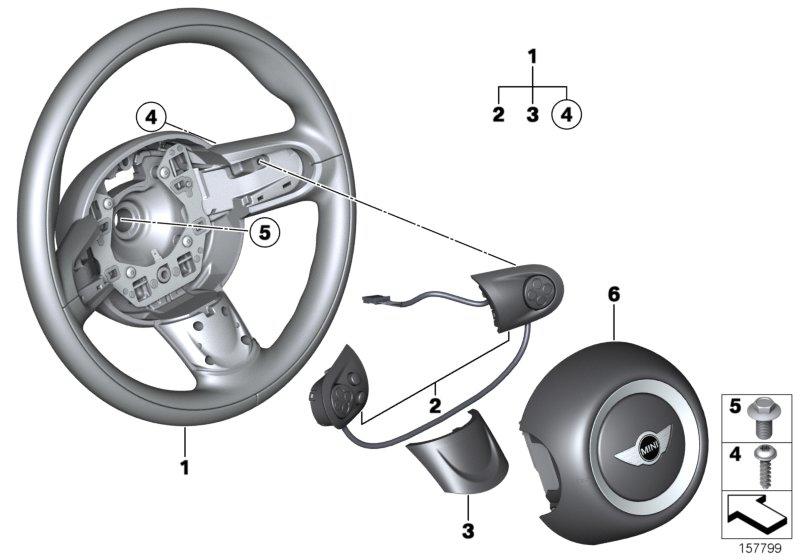 Sportstuurwiel airbag multifunct. 