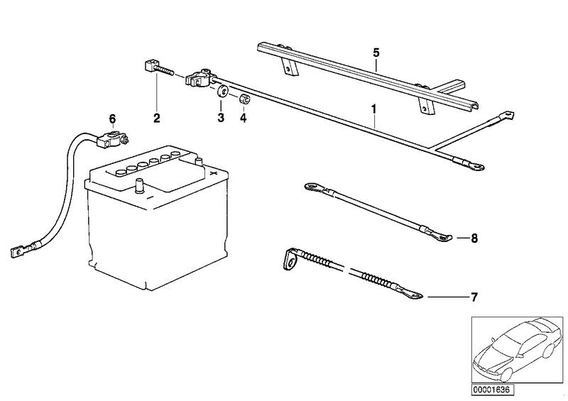 Batterijkabel(accu voor)