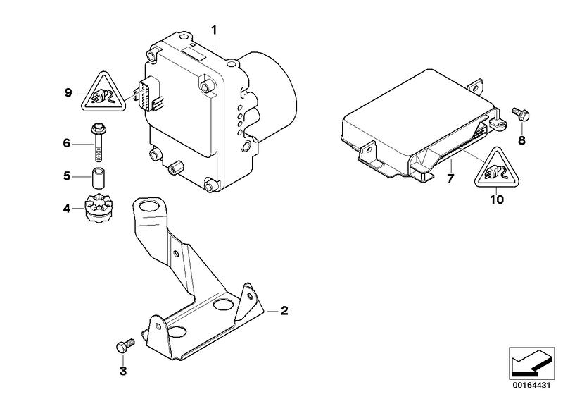 ABS hydroaggreg./stuurtoestel/bevestigng