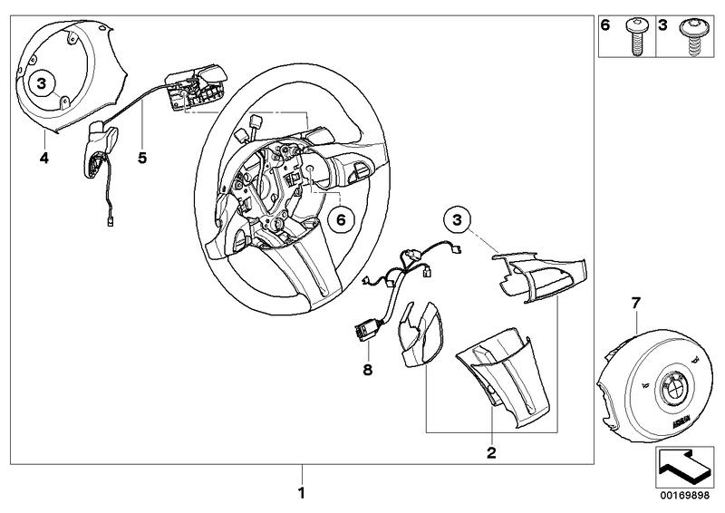 Sportstuurwiel airbag multif.  /  paddels