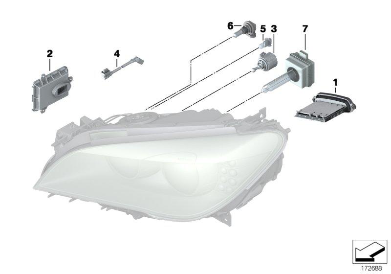 Koplamp elektronisch onderdelen  /  lampen