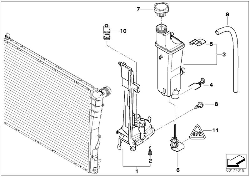 Compensatorreservoir / Montageplaat