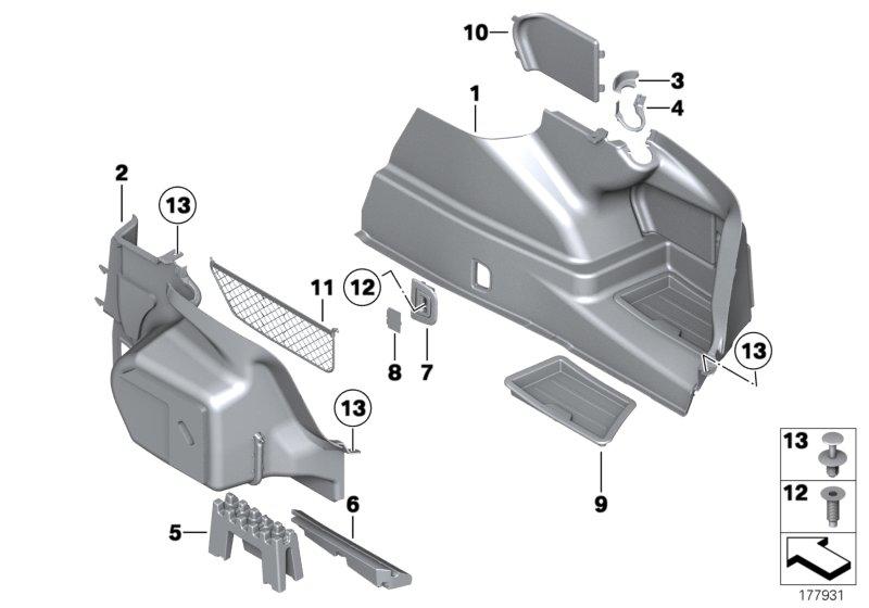 Bekleding ruimte bodem zijdelings