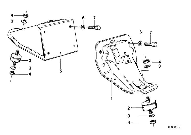 Motorophanging / motordemper
