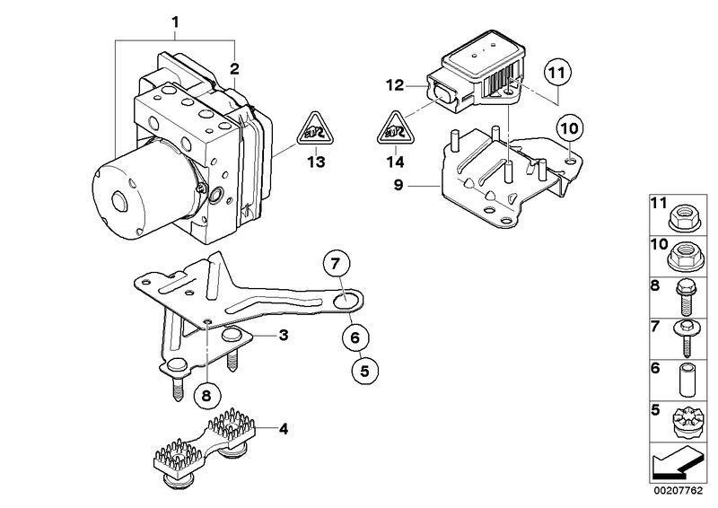 Hydroaggreg. DXC / bevestiging / sensor