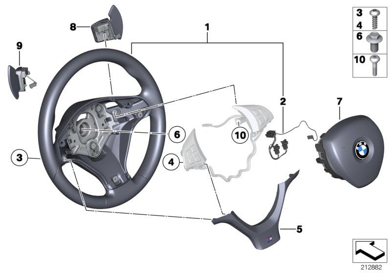 M sportstuurwiel airbag multif.  / paddels