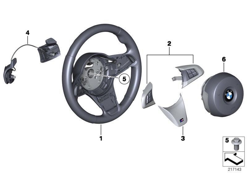 M sportstuurwiel airbag multif.  / paddels