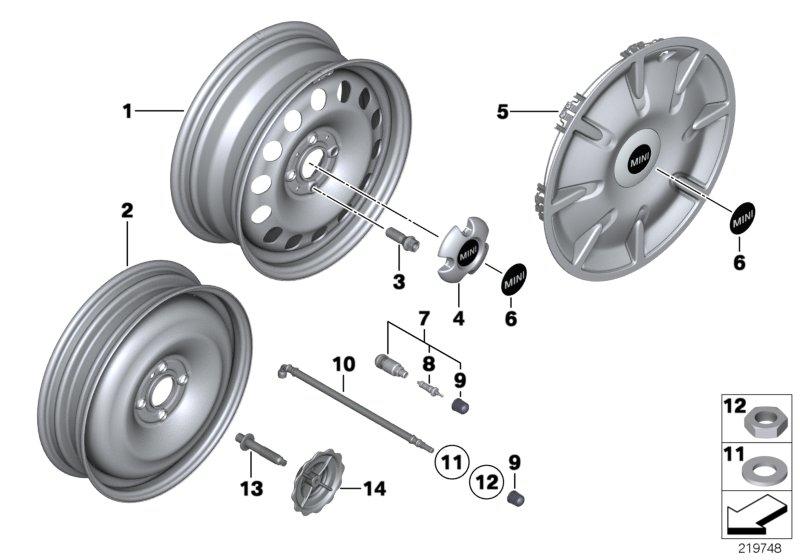 MINI velg staal style 12