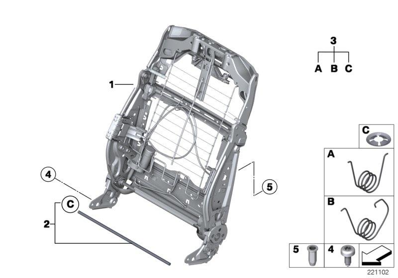 Stoel voor leuningsframe