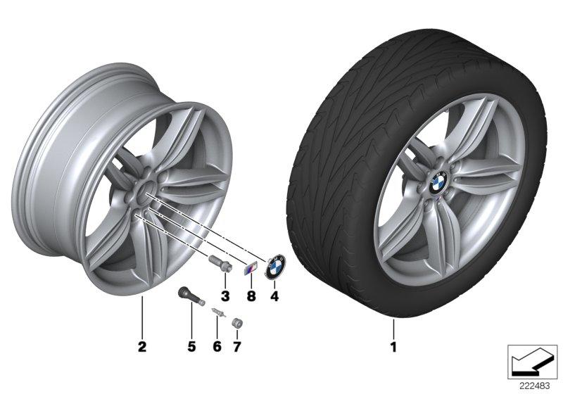 BMW LM-velg M dubele spaak 351 - 19''