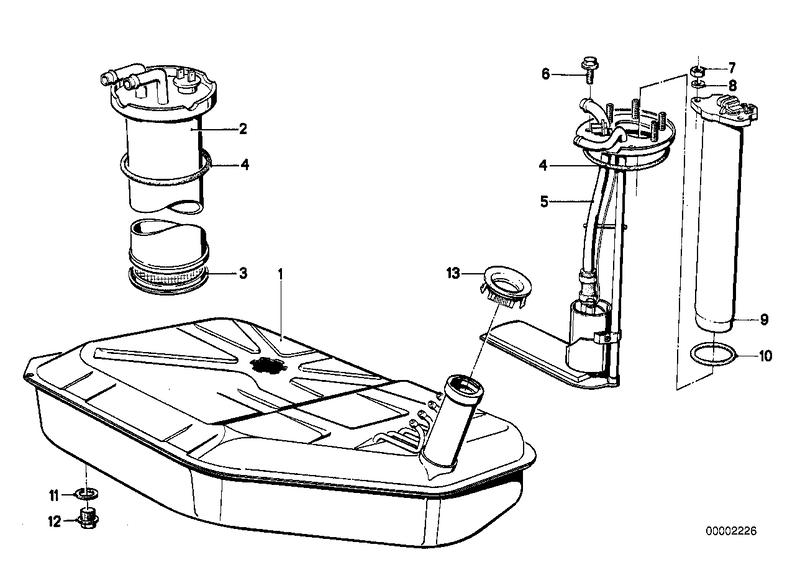 Benzinetank/benzine pomp systeem